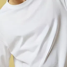 SMAN Men Round Neck Drop-Shoulder Sleeves Oversized T-shirt image 5