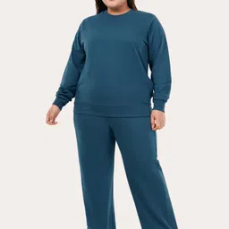 GlamZei Pure Cotton Round Neck T-Shirt With Trousers Co-Ords-image-99