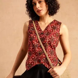 Anouk Floral Print Ethnic Cotton Top-picture-17
