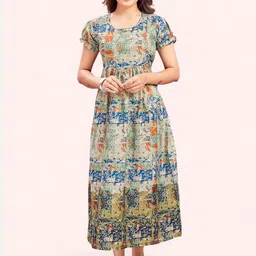 RITIJYA Women Floral Printed Floral Maternity Anarkali Kurta-picture-17