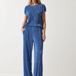 Happiness istanbul Striped Round Neck Top With Trousers Co-Ords-picture-16