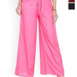 MIXFIT Women Pack Of 3 High-Rise Pleated Trousers-image-75