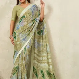 SHOPLANCE Zari Poly Georgette Designer Saree image 5