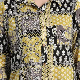 BAESD Abstract Printed Cotton Katha Shirt & Trouser image 5