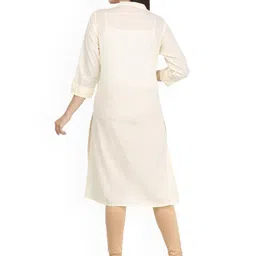 Neelokurti Mandarin Collar Cotton Silk Straight Kurta image 2