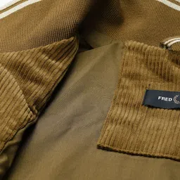 Fred Perry Men Mock Collar Solid Bomber Jacket image 2