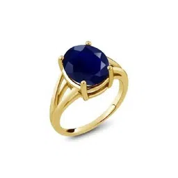RAVIOUR LIFESTYLE Gold Plated Sapphire Studded Finger Ring image 1