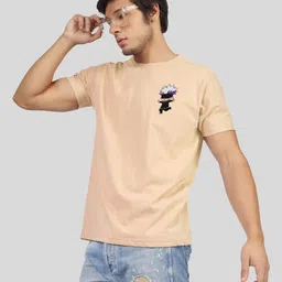 Greylongg Men Printed Applique T-shirt image 1