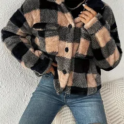 Oh Rare Women Checked fwd Jacket image 4