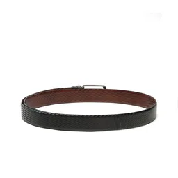 Teakwood Leathers Men Textured Leather Reversible Formal Belt image 4