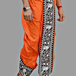 Looknest Men Printed Art Silk Dhoti image 2