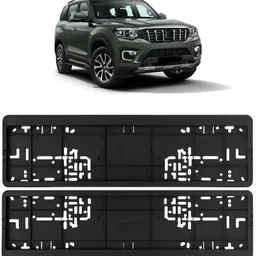 brothertwo Car Number Plate Frame Front & Rear Plate Holder for Mahindra Scorpio 2022 Car Number Plate-picture-10