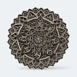 GloShvi Black & Beige Wooden Matte Wall Decor-picture-34