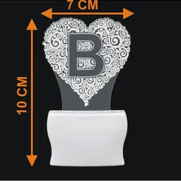 1ST TIME Red & White Printed Acrylic Abstract Shaped Shaped Wall Lamp image 3