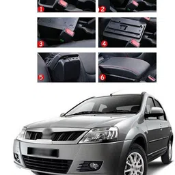 pecunia Universal Car Armrest Center Console Pad,PU Leather Car Armrest Seat Box Cover Protector Protects from Dirt,Damage,Pet Scratches,Old Damaged Consoles (Black) A113 Car Armrest image 5
