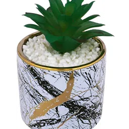 TAYHAA White 1 Pieces Succulent Artificial Plant With Pot image 3