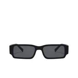 EYMEN I Unisex Black Lens & Black Rectangle Sunglasses image 3
