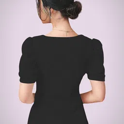 Dream Beauty Fashion Women Puff Sleeve Regular Fitted Top image 4