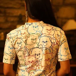 VANGULL Women Conversational Printed High Neck Short Sleeves Top image 5