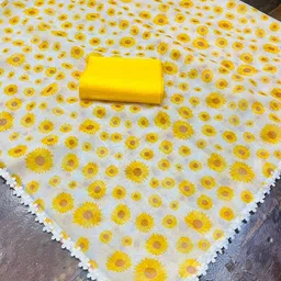 STAVA CREATION Floral Printed Embroidered Saree image 2