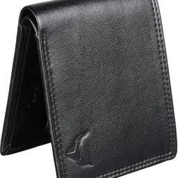 usl Men Casual, Formal Black Genuine Leather Wallet - Regular Size image 3