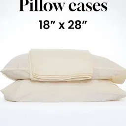 Oyvu Cream Self Design Cotton 300 TC King Bedsheet with 2 Pillow Covers 108" x 90" image 2