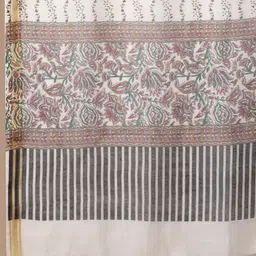 GoSriKi Floral Printed Sweetheart Neck Straight Kurta With Trousers & Dupatta image 3