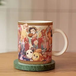 Mr UVD White & Brown Graphic Printed Ceramic Mug 350 ml image 2