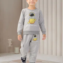 BABY CLOSET Kids Unisex Grey Round Neck Pure Cotton Casual Long Sleeves Clothing Set-picture-30