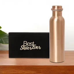 INTERNATIONAL GIFT Copper-Toned Single Copper Solid Water Bottle-image-68