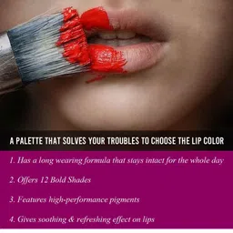 BeautyRelay London Marker Matte Lipstick Palette with 12 Shades 42 g - All About Lips image 4