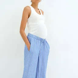 H&M MAMA Before & After Linen-Blend Trousers image 2
