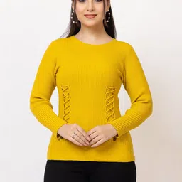 LASOON Women Ribbed Woollen Pullover-picture-19