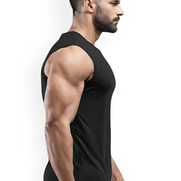 3Colors Pack Of 2 GymVests VEST-2C-CCUT-BLK BULL_GREEN CROSSBEAT_M image 4