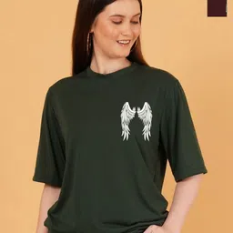 kintu parantu Women Pack of 2 Tweety Graphic Printed Round Neck Relaxed Fit T-shirts-image-69