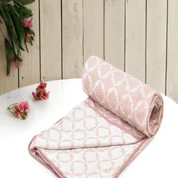 RRC Jaal White & Peach-Colored Printed Single-Size Duvet Cover With Zipper-picture-40