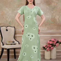 Sand Dune Women Floral Printed Maxi Nightdress-picture-27