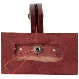 1ST TIME Brown & Maroon Textured Wood Traditional Frustum Shaped Wall Lamp image 3