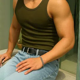 ROCKWELL Ribbed Cotton Breathable Active Fit Innerwear Gym Vests image 2