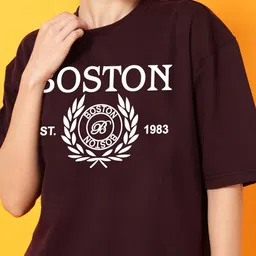 Mast & Harbour Women Printed Drop-Shoulder Sleeves Abzorb T-shirt image 5