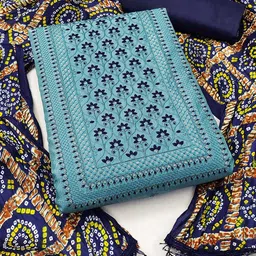 SAINOOR Embroidered Pure Silk Unstitched Dress Material-picture-46