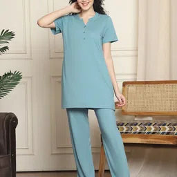 Indreams Women Solid Night suit-image-6