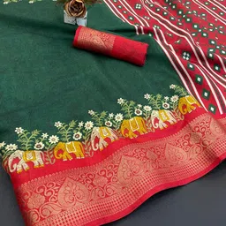 julee Digital Print Daily Wear Art Silk Saree image 2