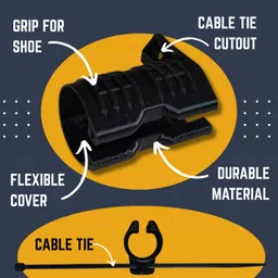 third dimension Universal Bike Shoe Protector with Adjustable Slot Design (PACK of 2) Gear Shift Collar image 2