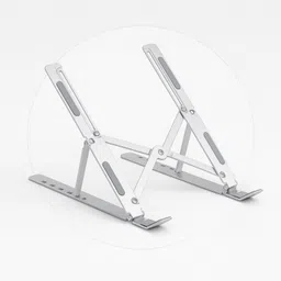 ZIRAK Laptop Tabletop Stand, 7 Angles Adjustable Ergonomic Foldable Portable Stand Iron Desk Stand Rotatable Laptop Stand with Adjustable Height Compatible with Universal Laptops image 1