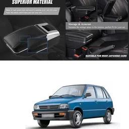 pecunia Universal Car Armrest Center Console Pad,PU Leather Car Armrest Seat Box Cover Protector Protects from Dirt,Damage,Pet Scratches,Old Damaged Consoles (Black) A128 Car Armrest image 3