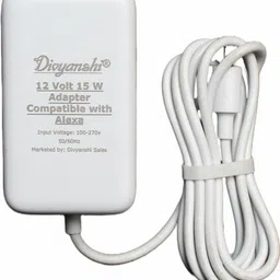 Divyanshi 15W Charger Adapter White 12v Compatible for Amazon Alexa 15 W Adapter-picture-22