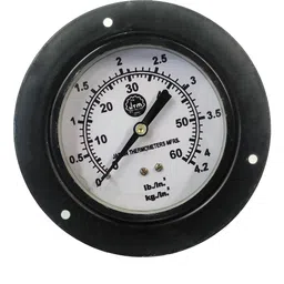 japsin Dial Pressure Gauge 0-60 PSI, MS Body Dia 100 MM, Back Connection Brass 3/8" BSP Ring Gauge-picture-22