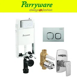 parryware Half Frame Concealed Cistern, with divater body upper Euclid set of 1 pic 049 Dual Flush Tank-picture-12