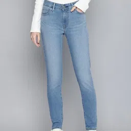 levi's 711 Women Skinny Mid Rise Blue Jeans-picture-12